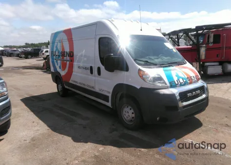 2019 Ram Promaster 2500 High Roof 159 Wb from USA, damaged, VIN 3C6TRVDG6KE513228